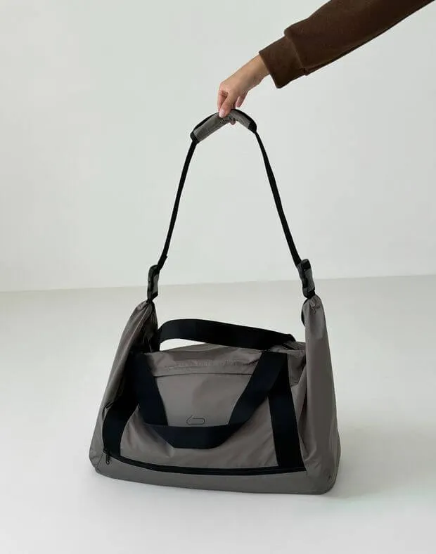 Спортивна сумка з декоративною затяжкою, графіт - Фото 1