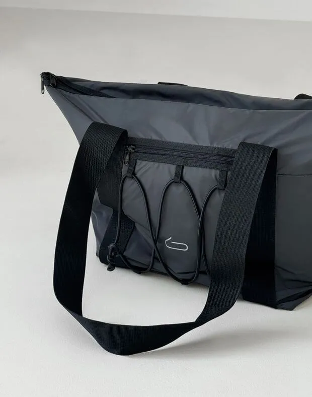 Спортивна сумка з декоративною затяжкою, графіт - Фото 2